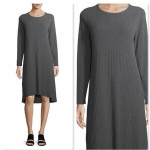 Eileen Fisher Gray Knit Maxi Dress